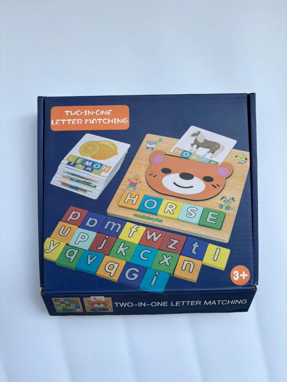 2-in-1 Wooden Letter Matching Puzzle