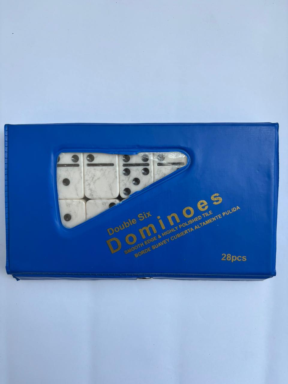 Premium Marbled Double-Six Dominoes Set