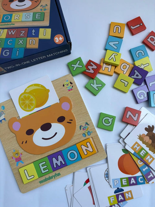 2-in-1 Wooden Letter Matching Puzzle