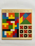 Wooden Three in One Puzzle Toy