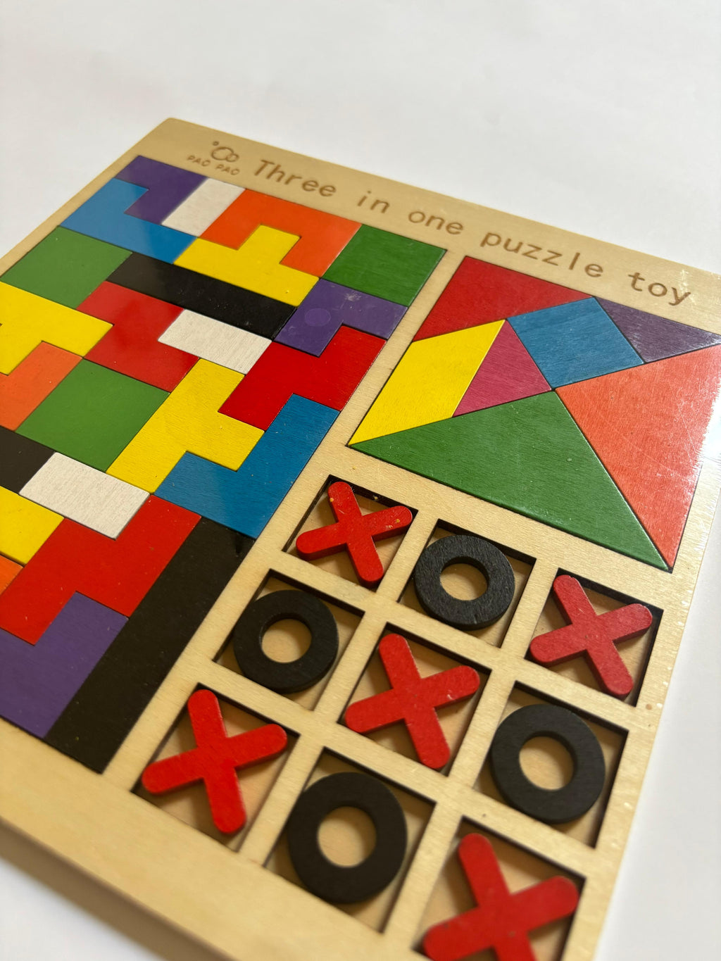 Wooden Three in One Puzzle Toy